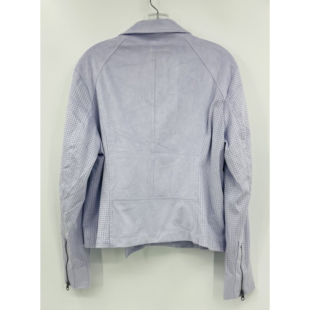 Kate and Mallory Moto Jacket Asymmetric Zip Lavender Microfiber Sueded Size XL - Picture 7 of 10